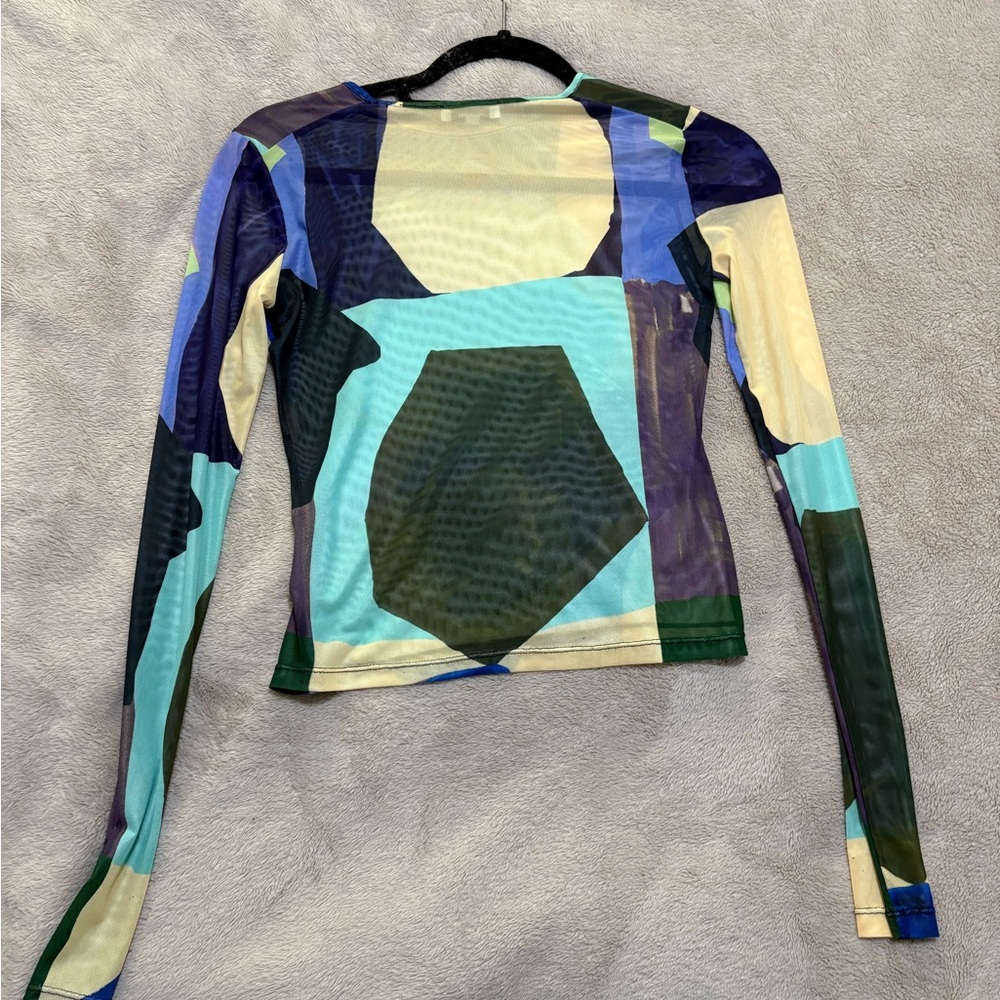 Miaou Colorful Patchwork Long Sleeve Top